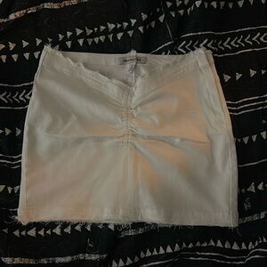 BDG Viv Denim v-front mini skirt